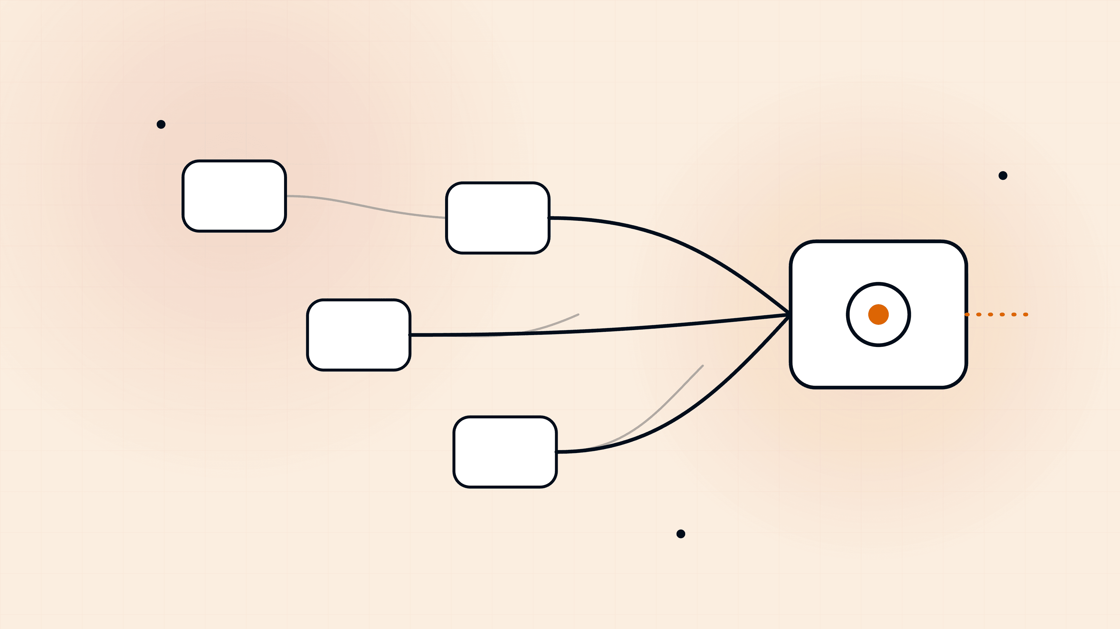 Scattered app panels converge into one streamlined path, symbolizing reduced context switching and clearer daily focus.